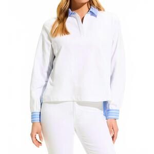 NEW FDJ mixed-media sweatshirt in white